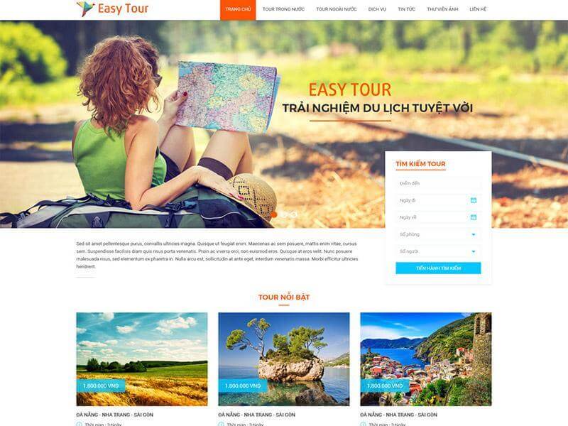 Mẫu website du lịch đẹp số 4